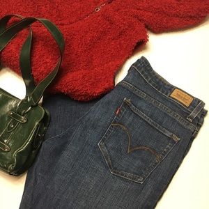 Levi Mid Rise Skinny Jeans Medium Wash sz 14 short